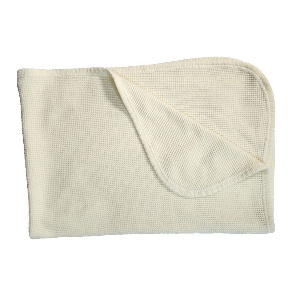 Vintage Carter's Thermal Baby Blanket Security Receiving Yellow USA 26" x 36"